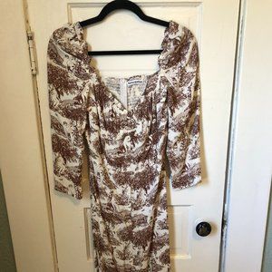 Reformation Dress with Garden of Eden On It